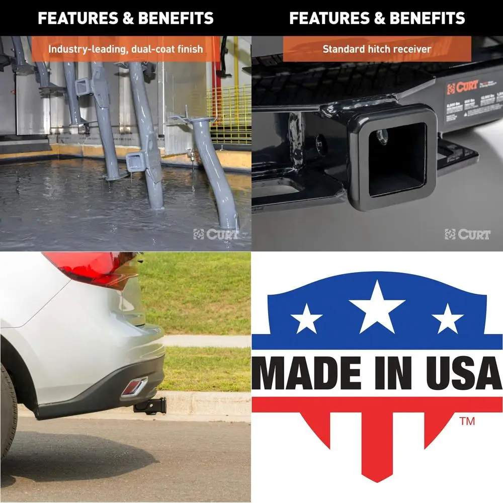 

13146 Class 3 Trailer Hitch, 2-Inch Receiver, Fits Select Honda Pilot, Acura MDX, GLOSS BLACK POWDER COAT