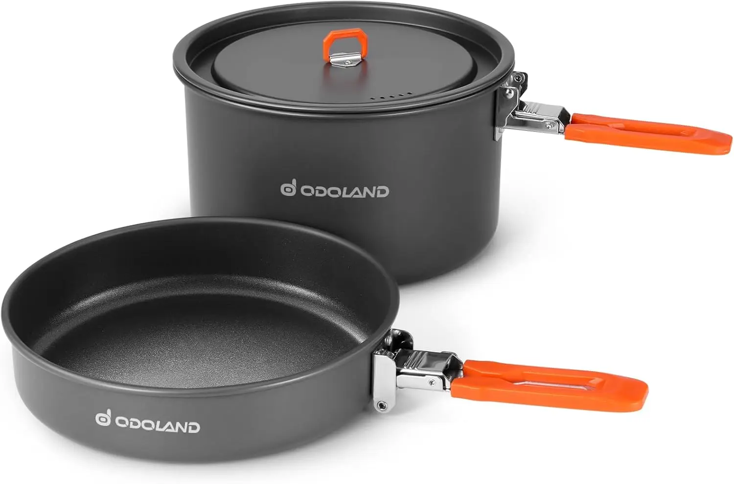 

Non-Stick Lightweight Camping Pot and Fry Pan Set with Mesh Bag for Backpacking, Outdoor Cooking and Picnic