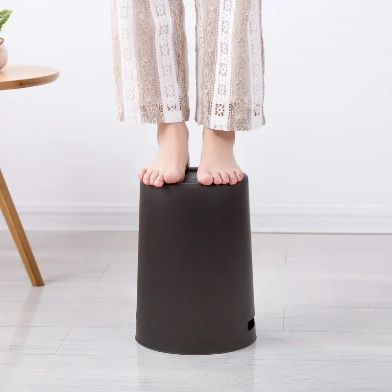 9L/12L Plastic Matte Trash Can, Garbage Dust Bin, Storage Bucket, Paper Basket, Waste Bin Without Lid for Home Office