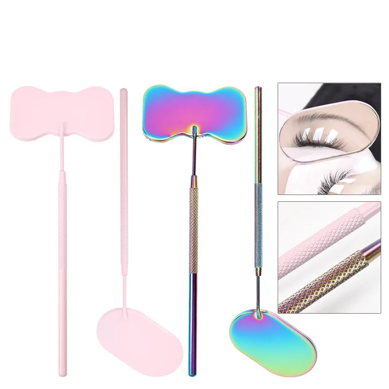 Eyelash Grafting Extensions Mirror Anti-fog Anti-warping Stainless Steel Hand-held Mirror Detachable Multiple Angles Makeup Tool