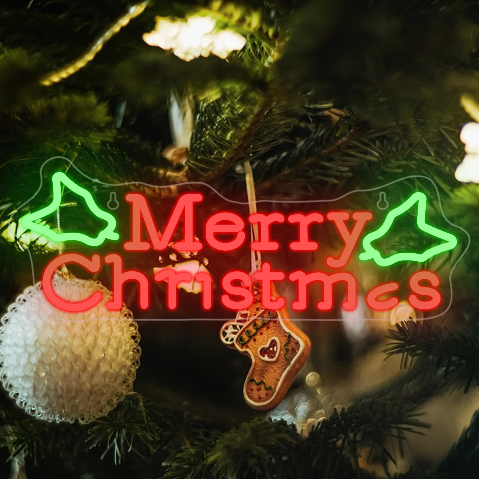 

Merry Christmas Neon Signs Letter Dimmable Wall Decor Signs Xmas Room Decoration Party Bedroom Home Bars Club Acrylic USB Lamp