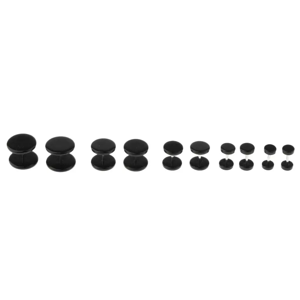Acrylic Illusion Fake Ear Plug Stud Taper Cheater Piercing Expander Earring Set for Ear Gauges