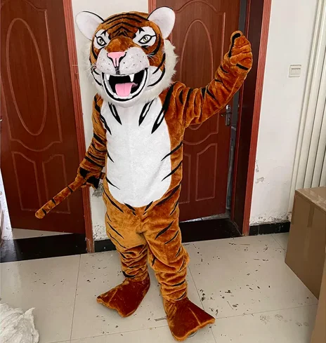 

New Adult Hot Sale Foam tiger Fancy Cartoon Mascot Costume Plush Christmas Fancy Dress Halloween Mascot Costume