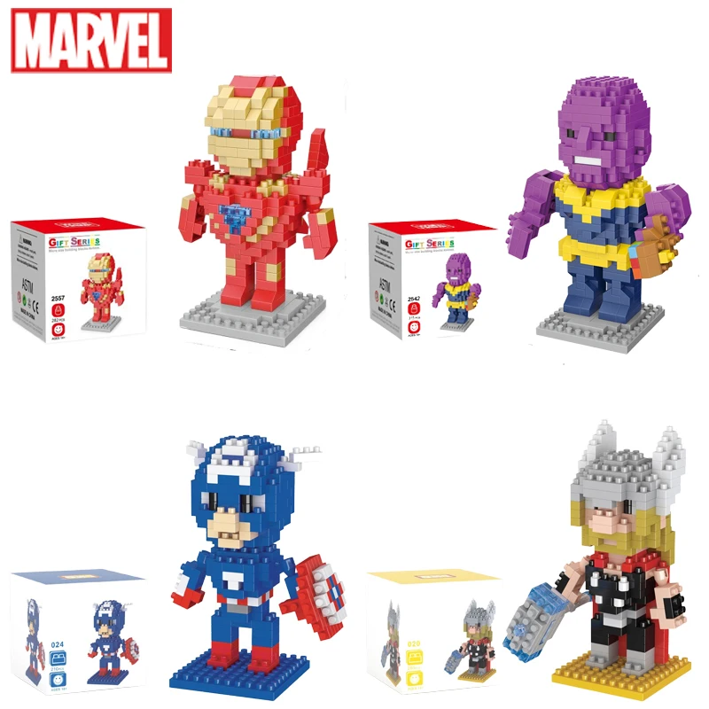 Brinquedos Marvel Legends, Blocos de Montar do Homem-Aranha, Blocos do Homem de Ferro, Personagens de Desenhos Animados, Blocos de Montar do Capitão América, Brinquedos para Crianças