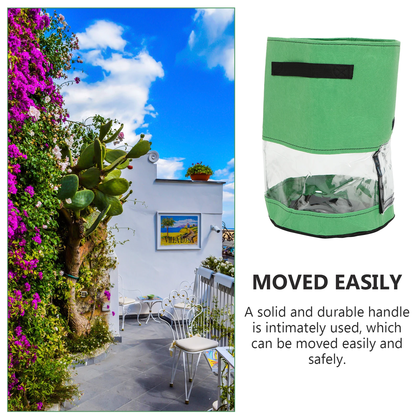 

10 Gallons Potato Planting Bag Non Woven Fabric Reusable Grow Bag for Indoor Outdoor Durable Handle Water Retention Healthy