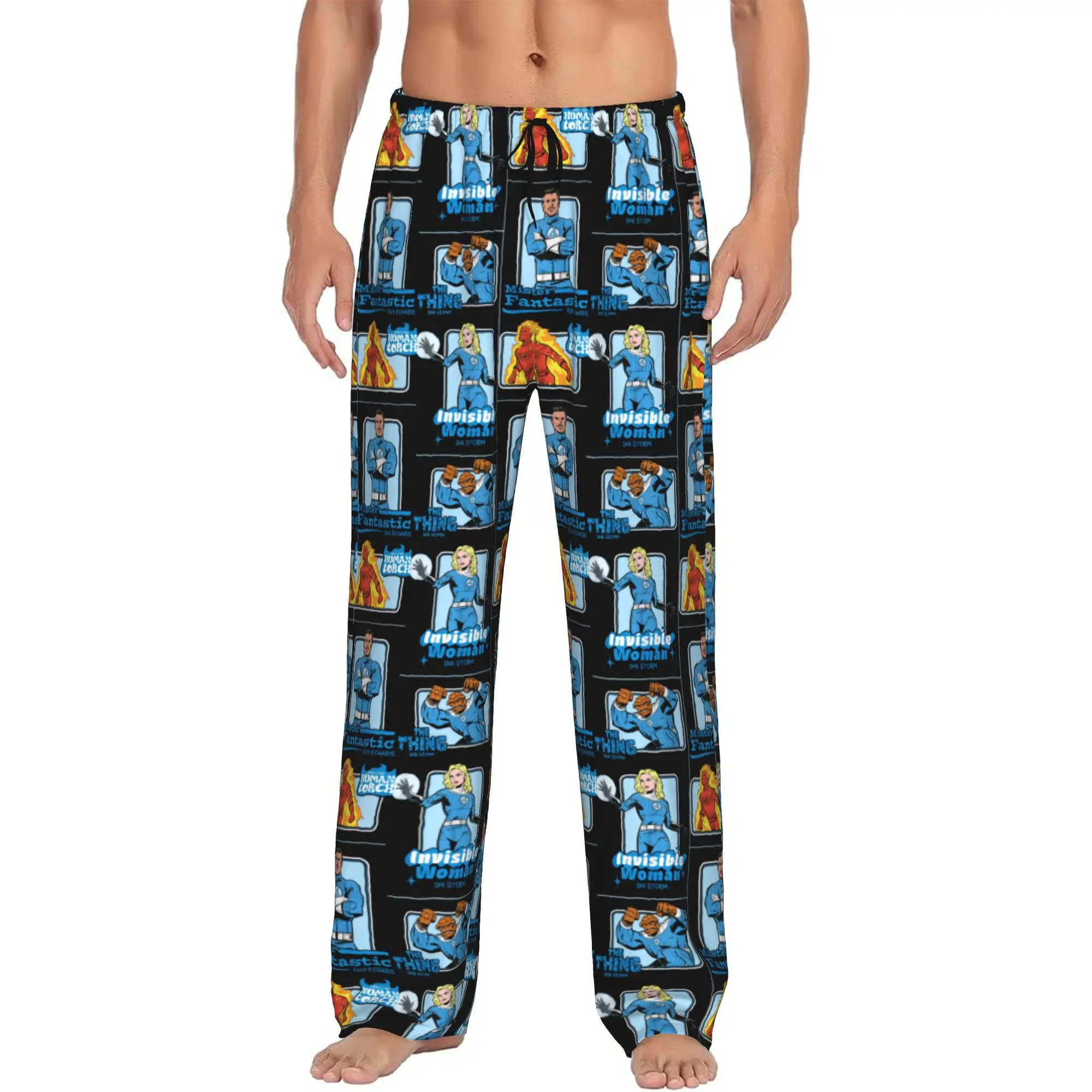 

Custom Men's F-Fantastic Four Pajama Pants Printed Sleep Sleepwear Bottoms with Pockets