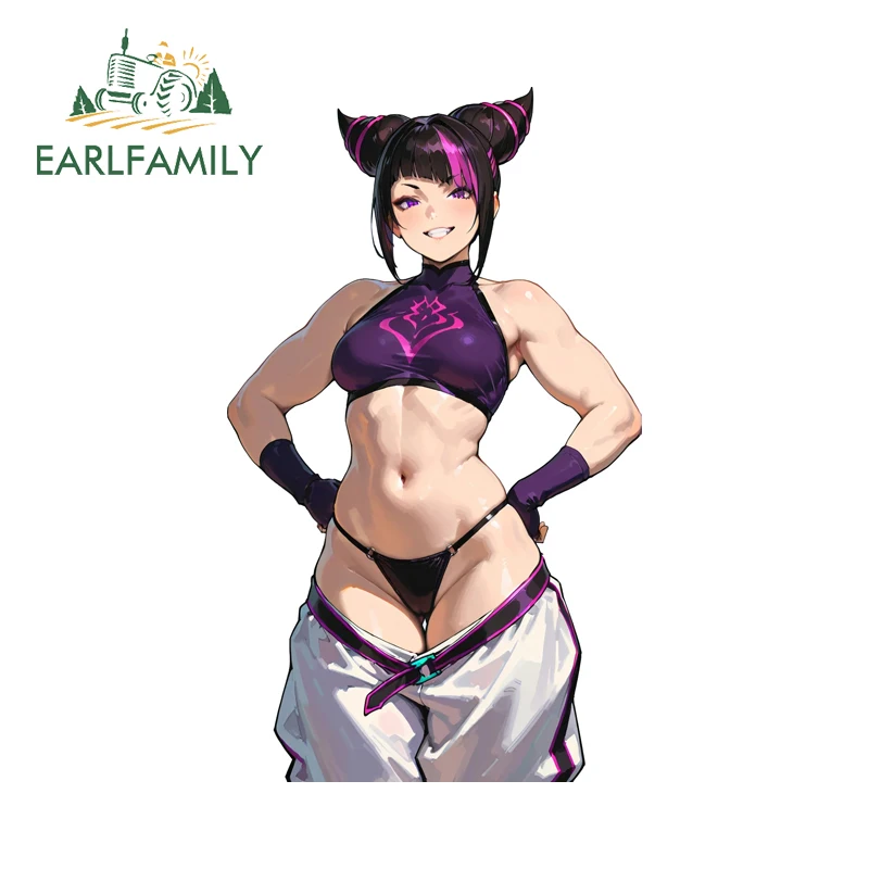 EARLFAMILY هان جوري الشيطانة ملصقات السيارات مسلية لافتة للنظر ATV مكيف الهواء الشارات واقية من الشمس مقاوم للماء اكسسوارات السيارات