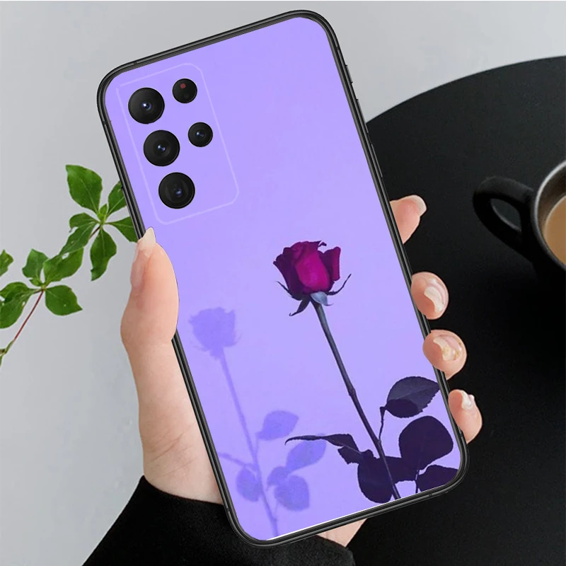 Phone Case for Samsung Galaxy A35 A55 A54 A15 A25 A05s A05 A22 A24 A52 A33 A34 M34 M14 M54 M23 Aesthetic Purple Case Funda