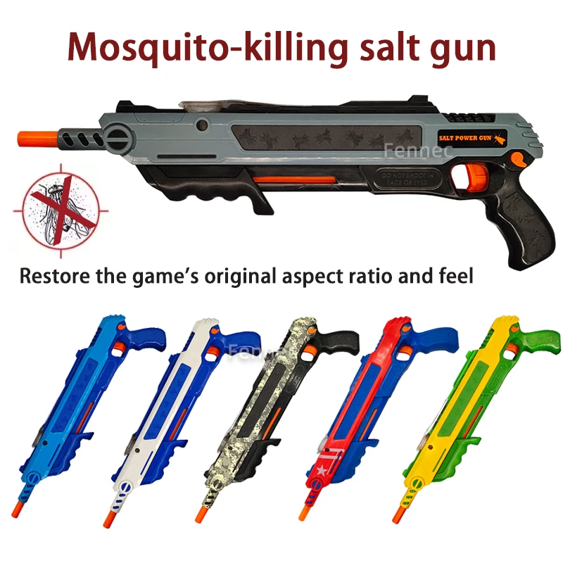 

2025 New 4.0 Upgraded Salt Gun Accurate Aiming Fly and Mosquito Killer Adult Simulation Game Toys Children Gift