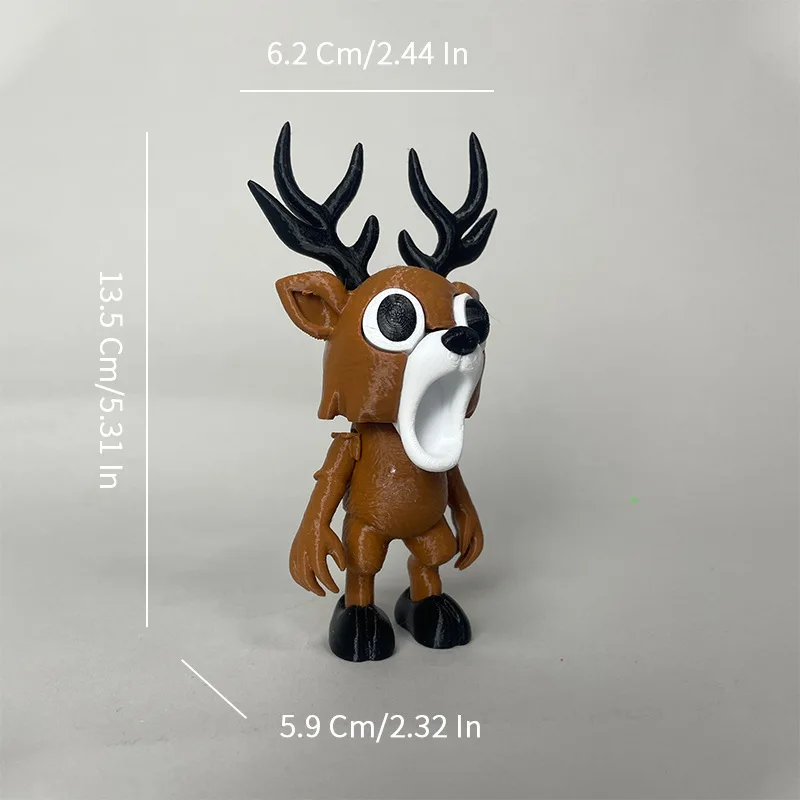 Figurines imprimées en 3D 99 Nuits dans la forêt, jouets 99 Nuits, figurine d'action de cerf et de hibou d'horreur pour garçons et filles, cadeaux d'anniversaire, décoration de chambre