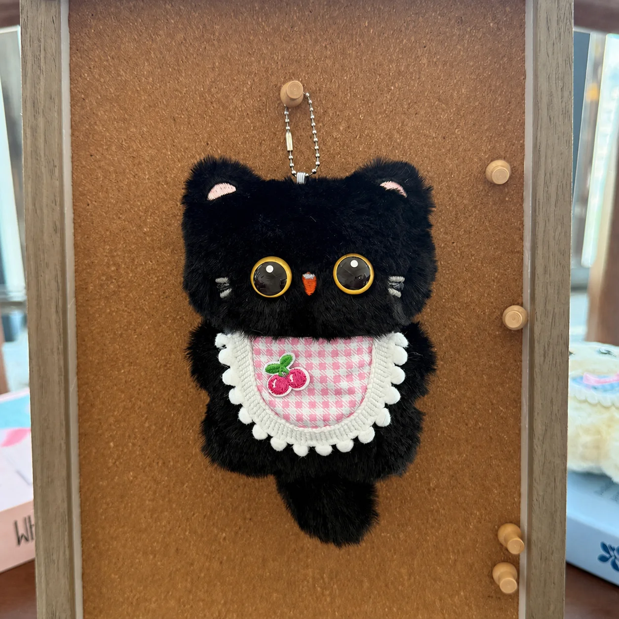 Keychain Pendant Plush Plush Keychain Cute Bag Charm Soft Big-Eye Keychain For School Bags Unisex Suitcases