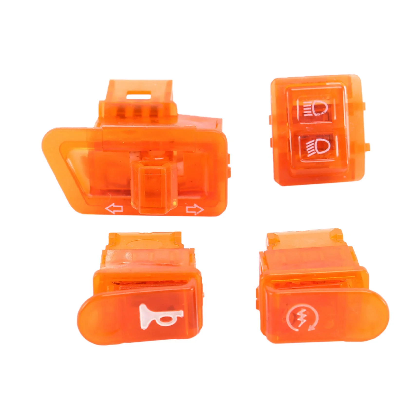 Motorcycle Horn Switch Button Turn Signal Switch Button Start Button for AF27 AF28 AF34 AF35 Orange