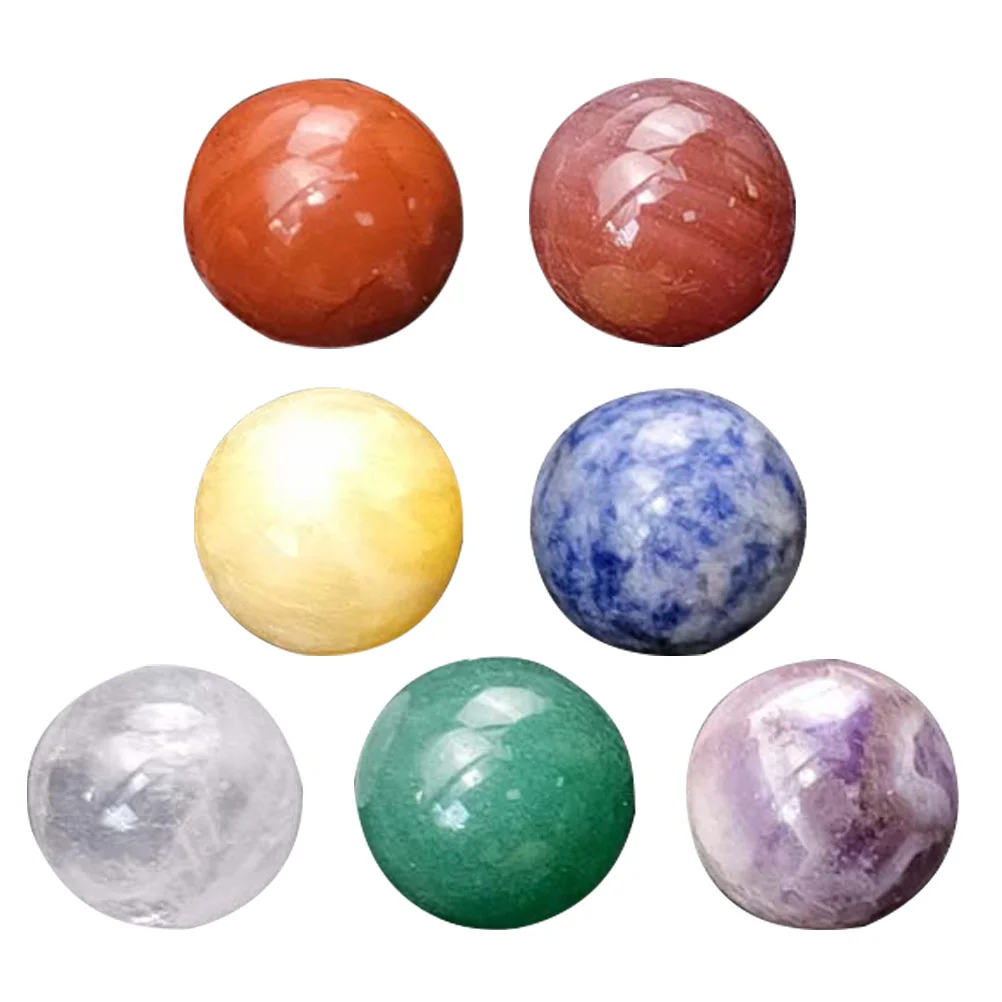 

1Set Round Crystal Stone Decorative Polished Sphere Home Table Ornament Natural Stone Collection Home Table Decoration