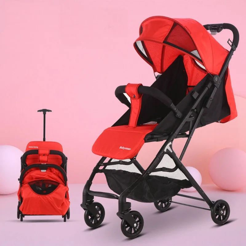 

Portable folding stroller for children, winter and summer trolley