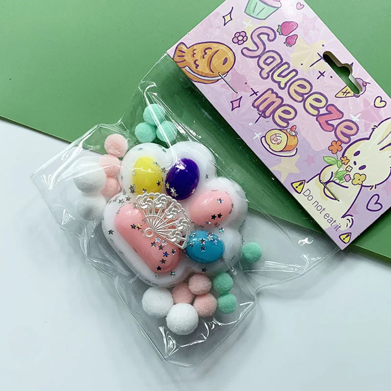 Neue Fünf Farbige Katze Pfote Dekompression Spielzeug Kawaii Cartoon Antistress Squishy Stress Relief Langsam Rebound Spielzeug Für Kinder Spielzeug