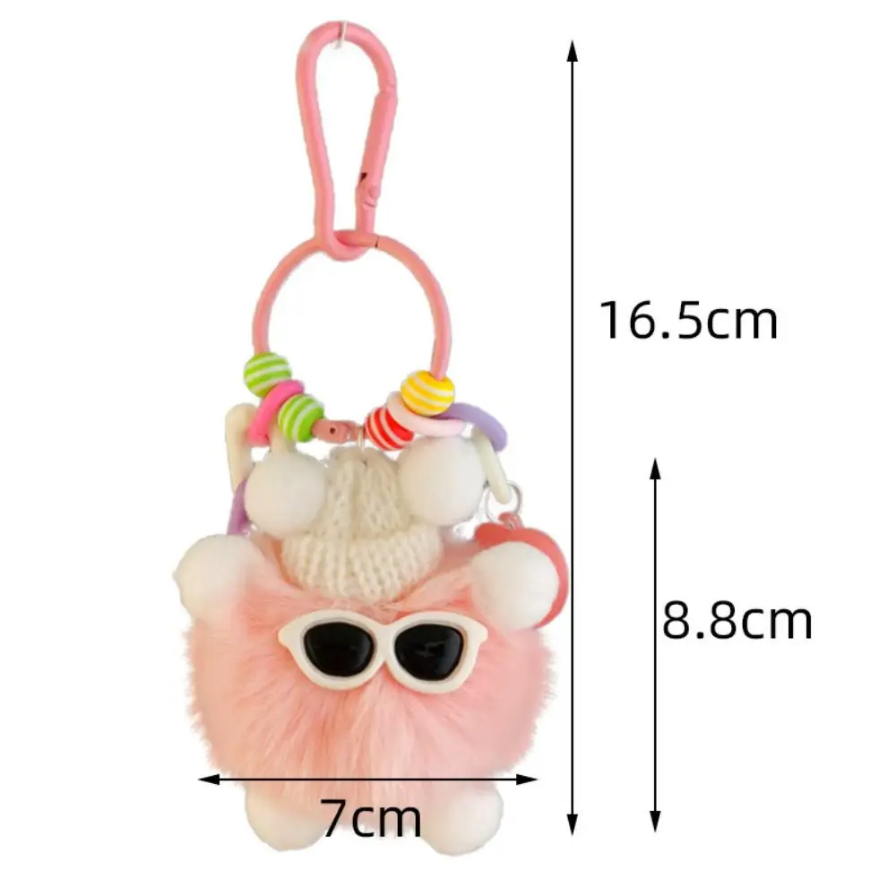 Cute Lovers Elf Rex Rabbit Hair Pendant Diy Kawaii Couples Keychain Fashion Creative Bag Pendant