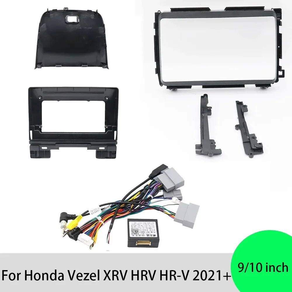 

For Honda Vezel XRV HRV HR-V 2021+ 9/10 Inch Car Frame Fascia Adapter Canbus Box Decoder Android Radio Dash Fitting Panel Kit