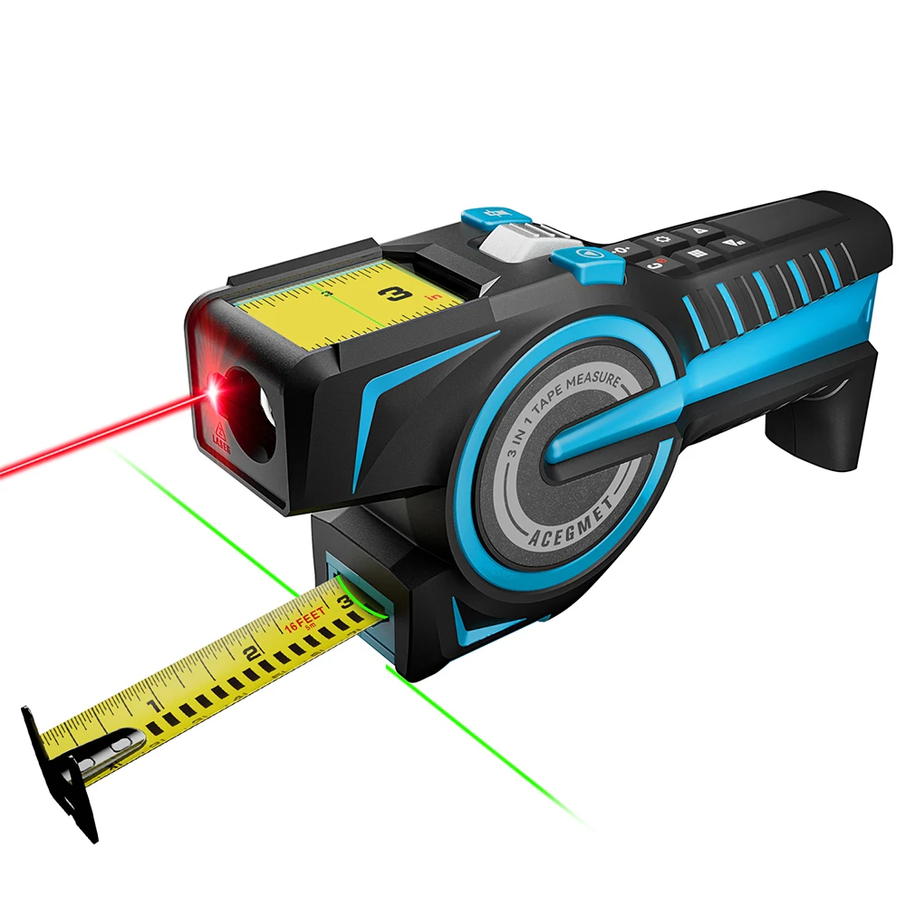 New Design DTX10 3 in 1 Digital Tape Measure Digital Laser Distance Meter Measuring Laser Rangefinders