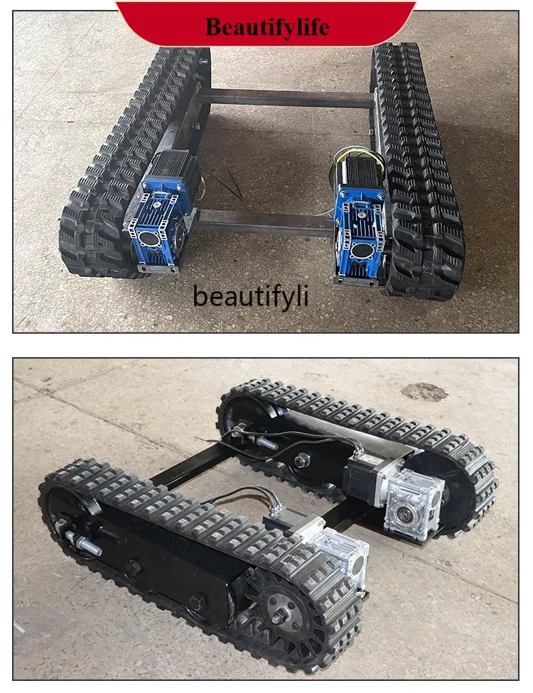 

E132 New style Crawler chassis Small agricultural remote control electric hydraulic chassis Creeper chassis assembly
