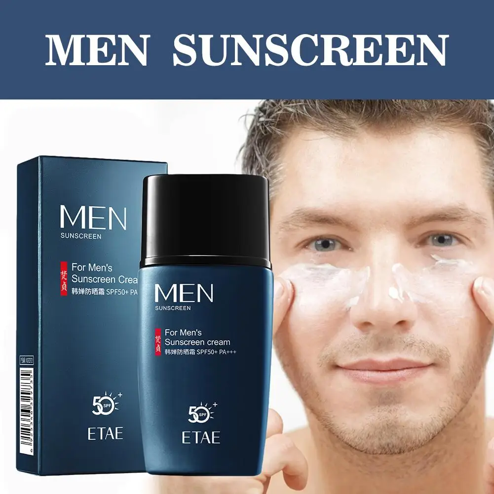 45g Men's Sunscreen Spf50+pa++ Refreshing And Moisturizing Isolation Uv Greasy Cream Skin Non Sunscreen Waterproof Summer T0c7