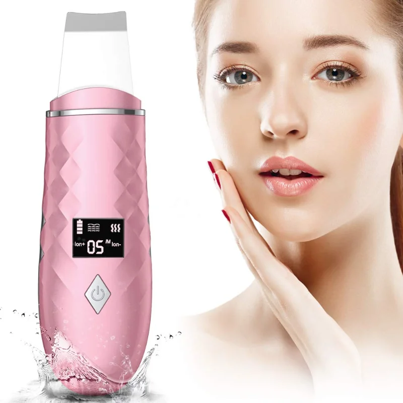 Elétrica LCD cravo pá, Poros limpador, Facial Ultrasonic Deep Cleansing Instrument, Skin Scrubber