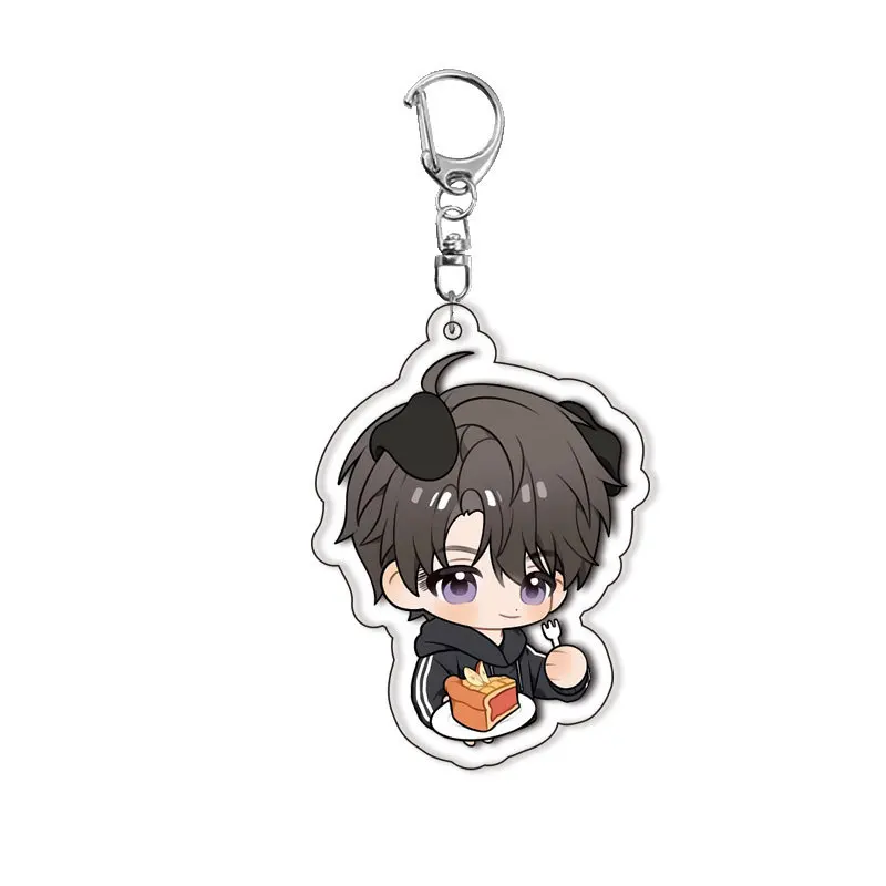 Anime Li Shen Qi Yu Shen Xinghui Acrylic KeyChain Popular Love and Deepspace Q-Version Figures Keyring Fans Gift Bag Pendant