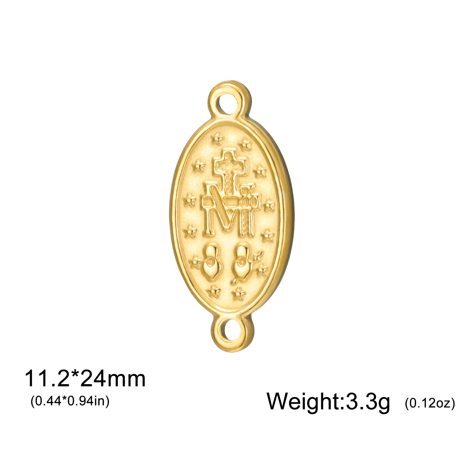 3 Stück wundersame Medaille, katholische Jungfrau Maria, Anhänger mit Kreuz, böser Augenschutz, Charm für religiöse DIY-Halskette, Armband – Detail 10