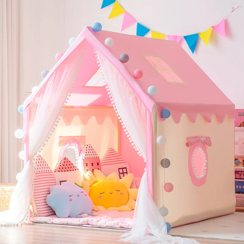 イン子供テントゲームハウス女の子プリンセスおもちゃの家屋内小さな家赤ちゃん睡眠独立したベッドギフト