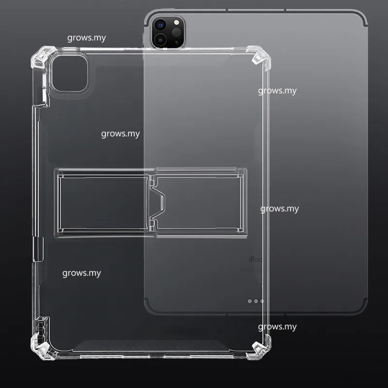 Transparente Hülle mit Bleistiftschlitz für iPad Mini A17 Pro 13 11 2024 M4 Air6 13 Hülle Mini7 Air 6 5 4 10,5 2022 10th 10.2 7 8 9th