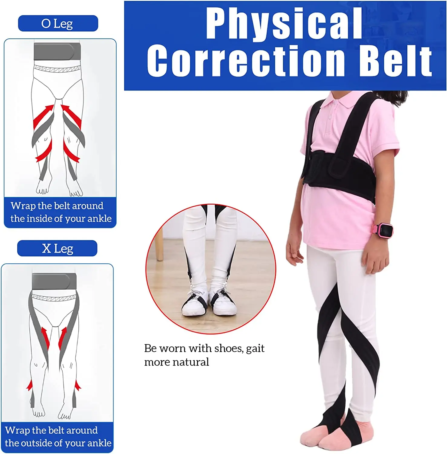 O/X Legs Type Correction Belt Legs Posture Corrector Band Bandage Unisex O/X Legs Bandage Lightweight Pediatric Straighten Belt