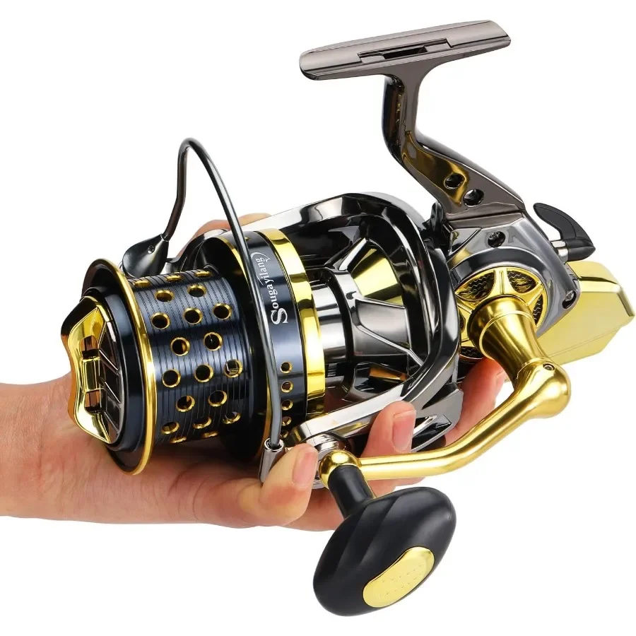 بكرات دوارة من سلسلة 10000 بكرات صيد ركوب الأمواج فائقة النعومة وقوية مع بكرة ألومنيوم باستخدام الحاسب الآلي للمياه المالحة في الخارج #3