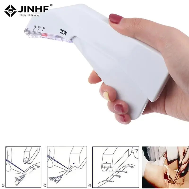 

1pc Medical Surgery Disposable Stainless Steel Skin Stapler Nails Skin Stitching Machine Sterile Blank Package Nail Puller Ra Pw