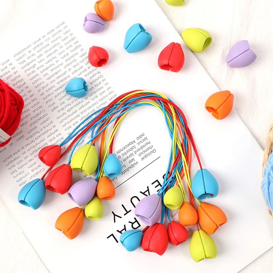 Knitting Needle Stopper Double Pointed Needle Stopper Colored Needle Tip Protector DIY Crochet Knitting Accessories Tools
