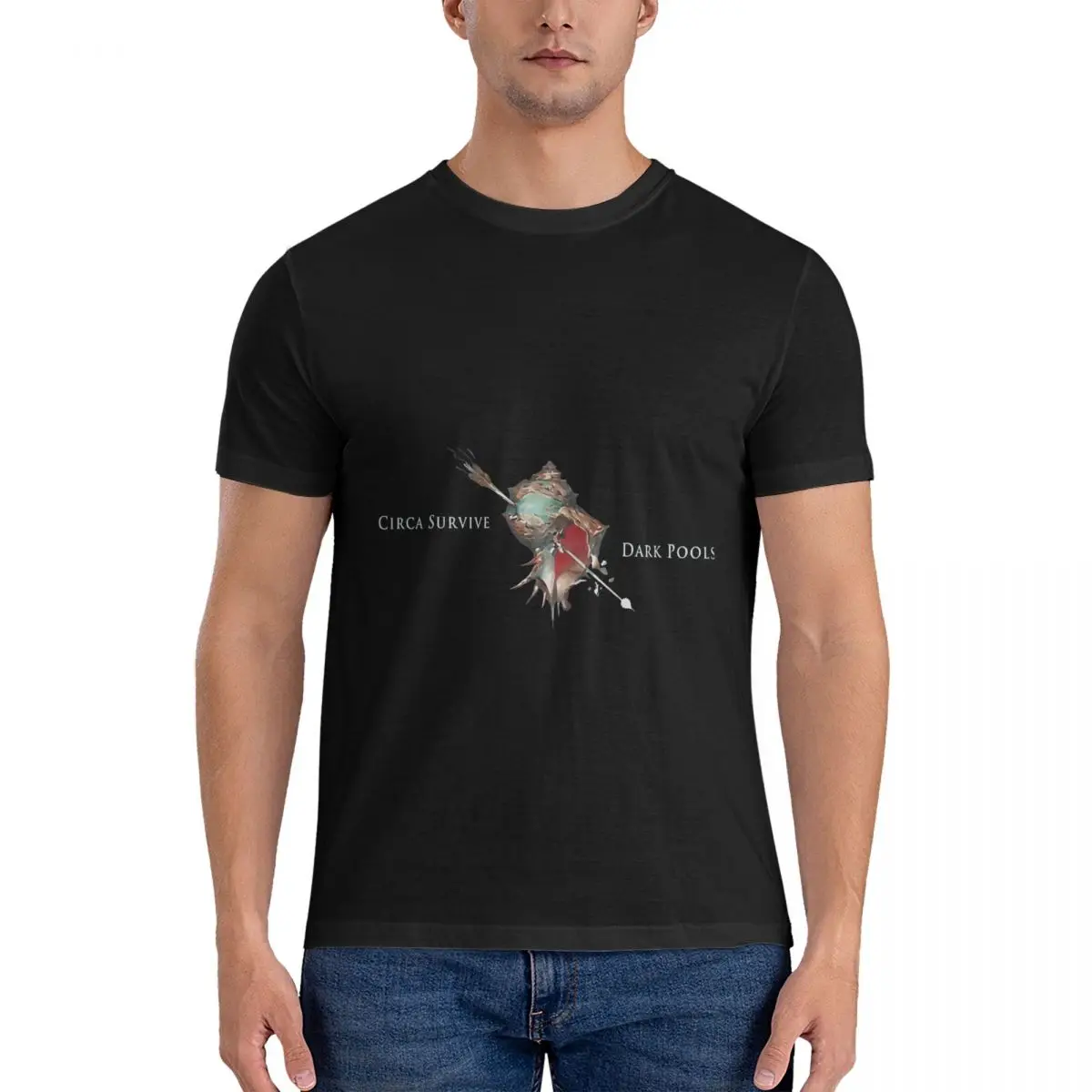 Stylish Men T Shirts Circa survive Fun Tees Short Sleeve Crewneck T-Shirt Pure Cotton Graphic Clothing