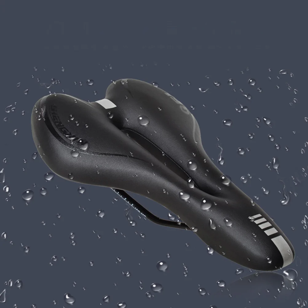 Premium Comfortable Bike Saddle High Density Springs Shockproof Road Cycling Seat Black Bike Saddle Pad for