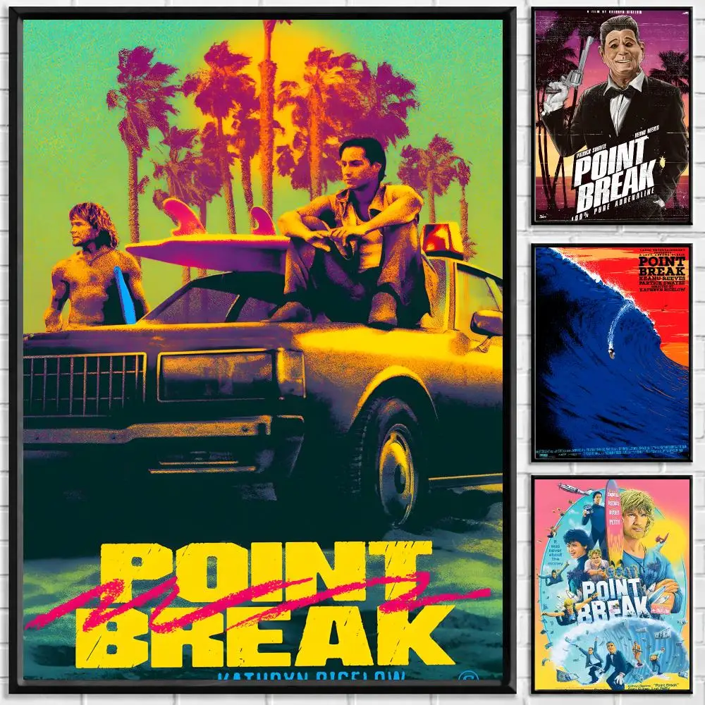 Movie Point Break Poster Self Adhesive Waterproof PP Poster Coffee Shop Bar Wall Sticker Home Room Decor Wall Art
