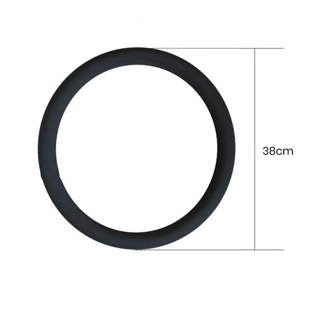 

38cm Silicone Steering Wheel Cover Solid Color Wear Resistant Non-slip Simple Installation Universal Steering Wheel Protector