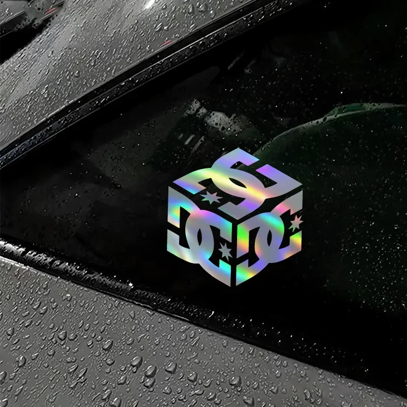 ملصقات نافذة جسم السيارة ذات المكعب الهندسي المجسم - ملصق فريد لجعل سيارتك الوقوف مع لمسة فنية حديثة