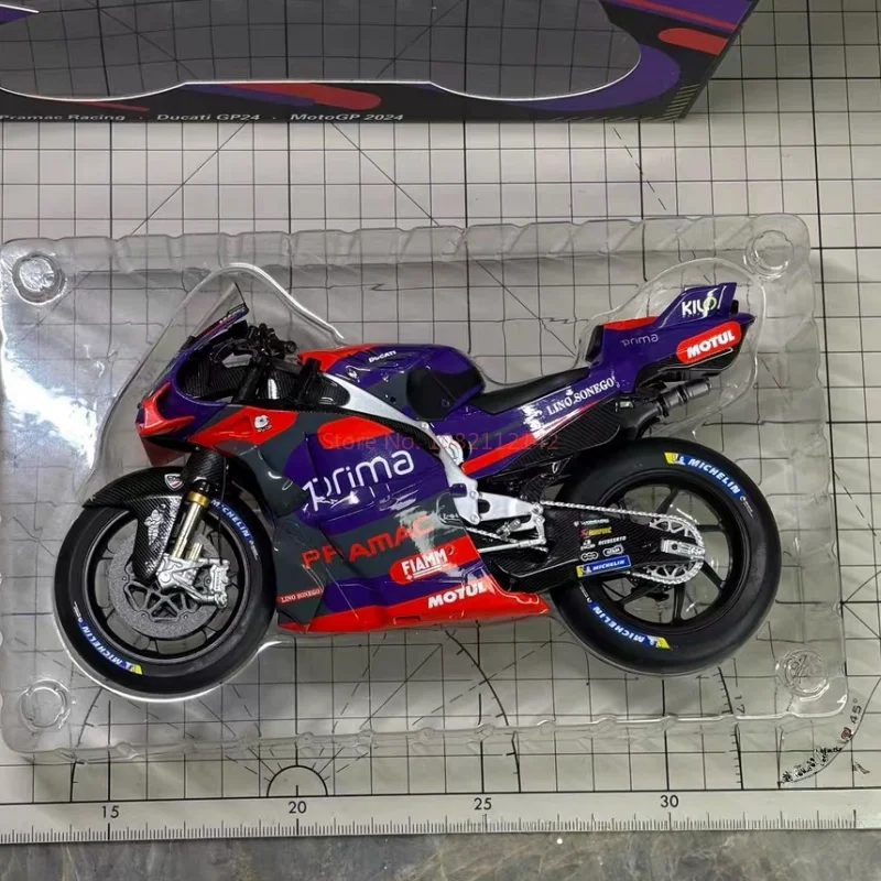 بيع جديد Kiloworks 1:12 Ducati Pramac Gp23 2023 فريق عربة الراكض رقم 89 رقم 5 ألعاب سيارات مصغرة مصنوعة من خليط معدني للدراجة النارية