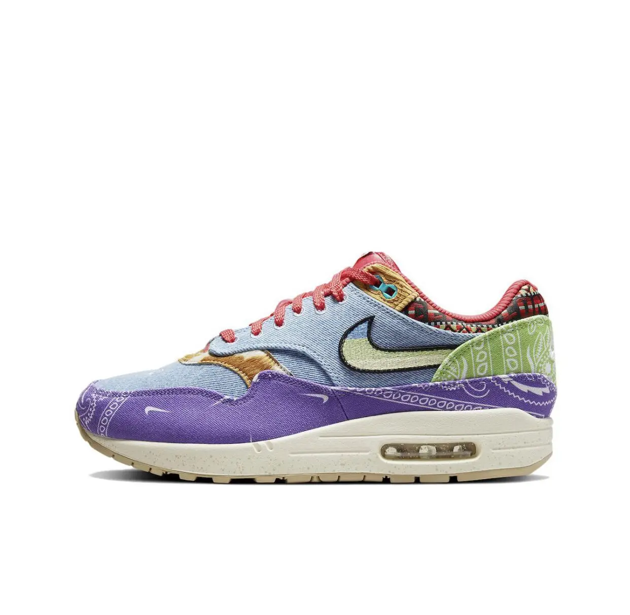 Nike Air Max 1unisex Design Sports Training Confortable Basse Antidérapant Résistance à l'usure Chaussures de course décontractées Baskets blanches