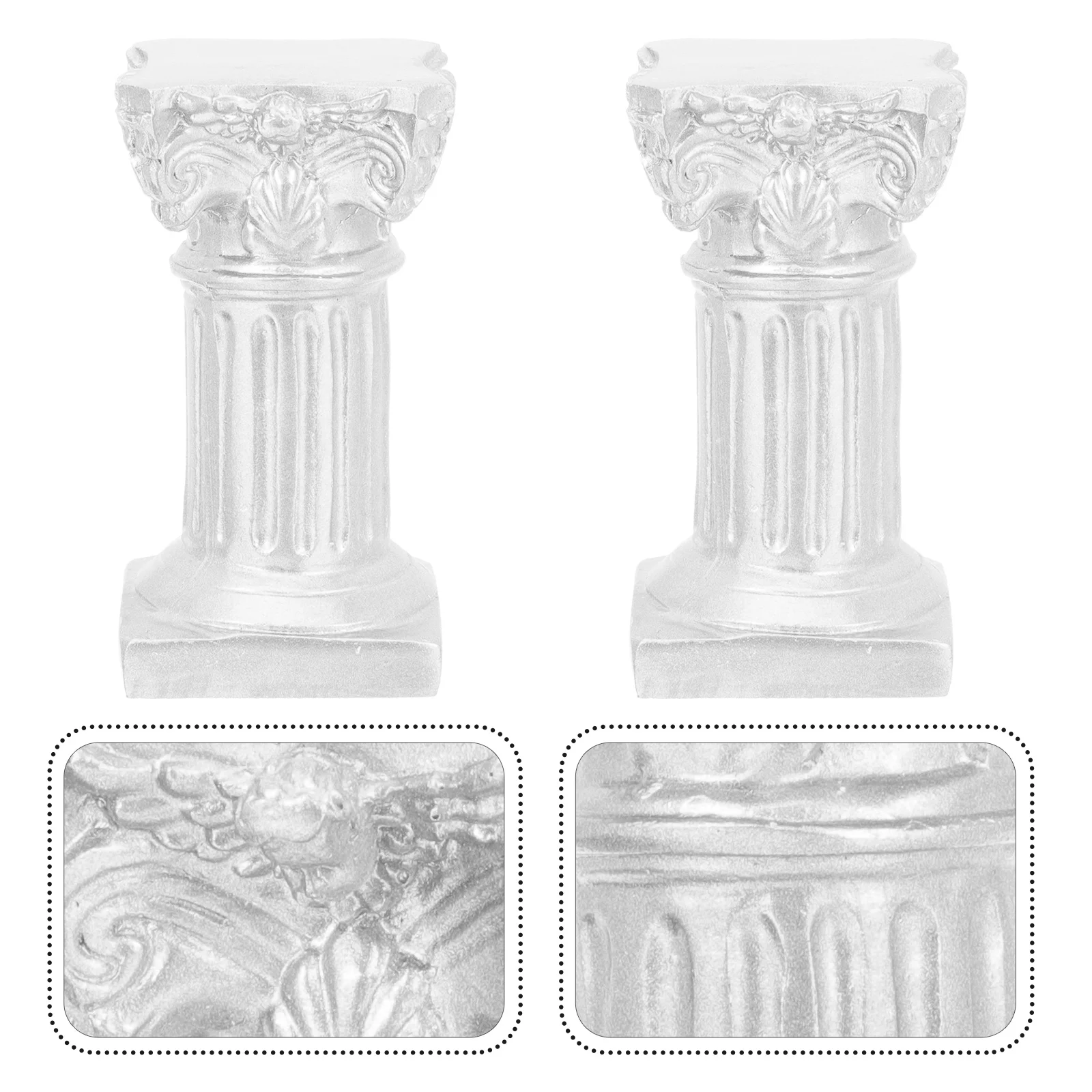 

2Pcs Roman Column Adornments Resin Vintage Holders Desktop Decorations Fairycore Room Decor Micro Landscape