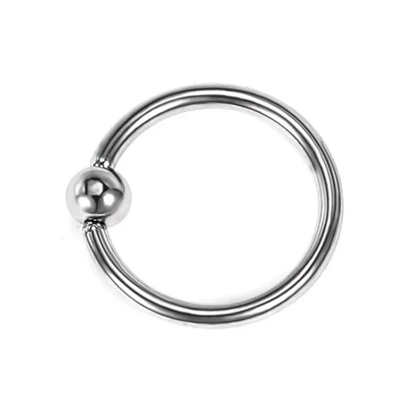 1  Piece Big Ball Stainless Steel Captive Hoop Rings BCR PA Ring Nipple Body Piercing Jewelry view 6