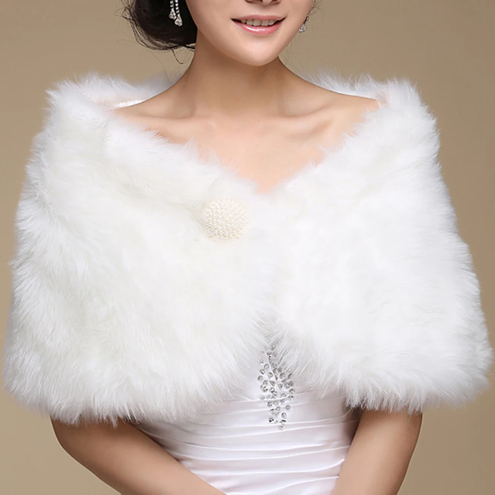 Soft Ivory Plush Shawl Comfortable Lightweight Exquisite Shawls Skin Friendly Breathable Bridal Cape for Lady Women