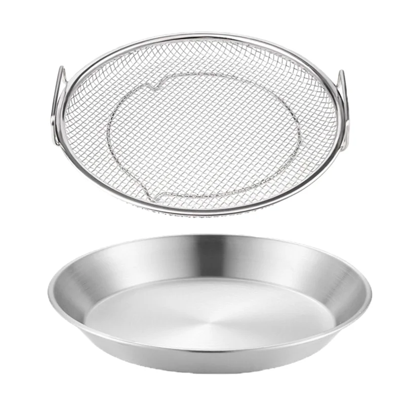 Kitchen Oil Strainer Pan Stainless Steel Frying Oil Strainer Pan Fine Mesh Strainer Basket For Frying BBQ French Fries-AT64