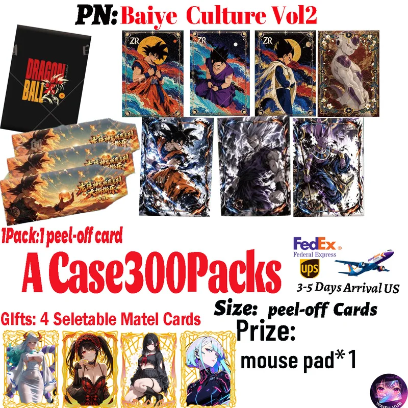 Dragon Ball Z White Night Culture Peel-off Collectible Trading Cards Japanese Anime CCG TCG Trendy Birthday Party Hobby Gifts