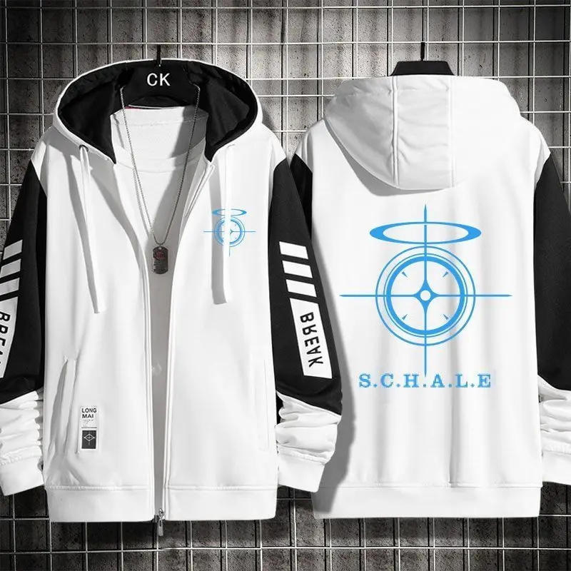 Anime Blauw Archief Schale Logo Cosplay Bovenkleding Hoodies Jassen Kostuum Lente En Herfst Casual Jas Kleding Geschenken Jongens Meisjes