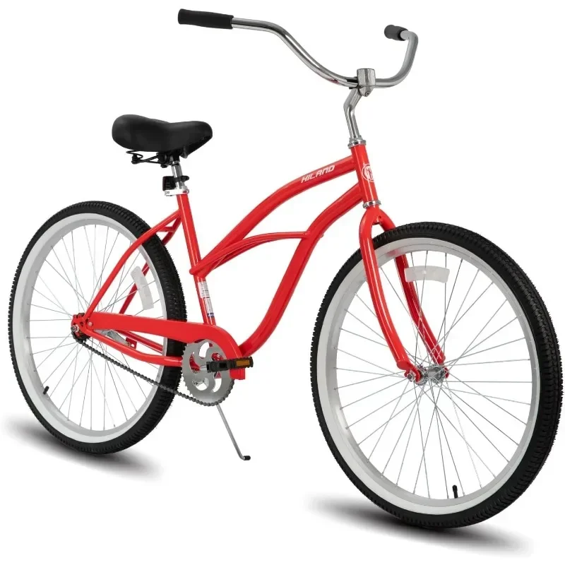 

HH HILAND Single Speed Commuter Bicycle Rear Coaster Brake,Low Step-Through Frame,Comfortable Seat Dual Springs,City Hybrid Bike