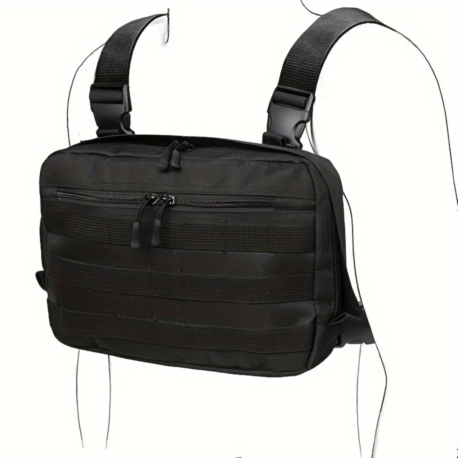 1pc Trendy Versatile Chest Bag With Front Pocket