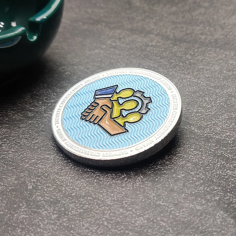 Customized. Metal Commemorative Coin Factory Scenic Area Museum Tourism Animation Design-Plated Paint Coin