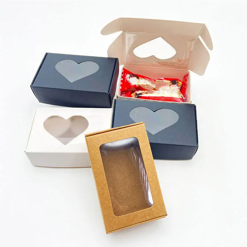 25 Pcs/cardboard Material Kraft Paper Black And White Packaging Cardboard Gift Box Soap Box Small Paper Box Packaging Box